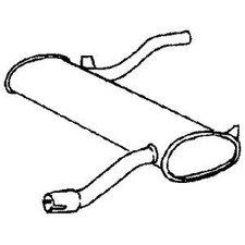 Exhaust Tail Pipe With Back Box for Triumph Spitfire 1.5 FM11 1975-1980 Klarius