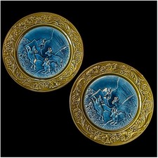 Pair of Antique Majolica