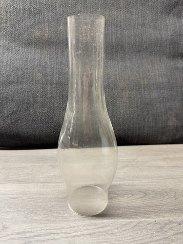 Vintage glass oil lamp - oil, chimney