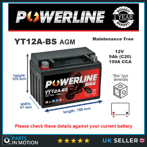 Powerline battery ct12a - powerline,