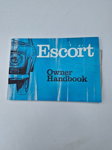 Ford escort owners manual - escort,