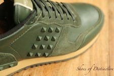 Valentino Green Leather Suede