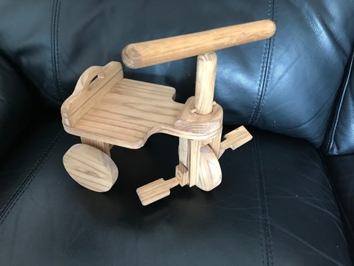 Vintage wooden dolls tricycle - wooden,