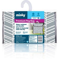 Minky Premium Peg Bag Geometric Design Weatherproof Washing Line Holder Storage