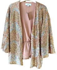 Next pink & silver mix sequin jacket BNWT size small 8 to 10? Tag price £58.00