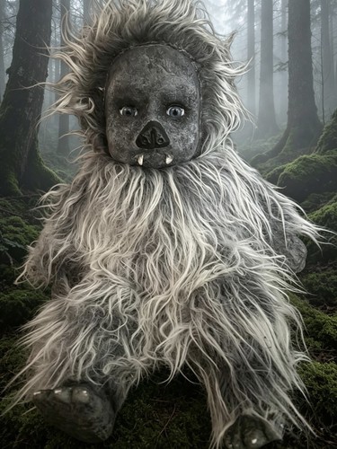 Ooak horror grey faux - ooak,