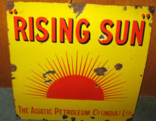 RISING SUN Petrol ENAMEL SIGN