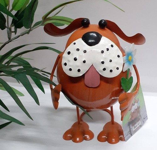 Bright eyes grey cat dog - dog, 19cm