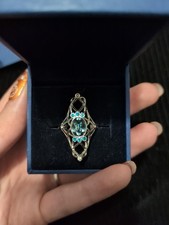 Swarovski Nocturne Filigree Ring Size 55 palladium plated blue stones