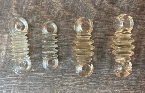 Lot antique glass - 4x, radio