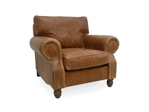 Leather armchair club - leather,