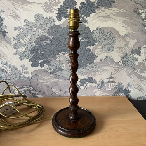 Antique wood barley twist - wood, stem