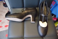 Black capezio Manhattan 653 character stage shoes -2.5" heel -  UK 1.5  UK 2