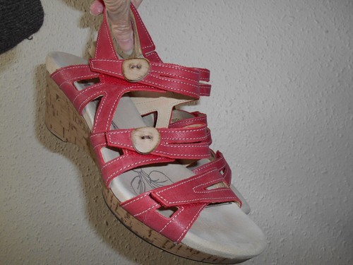 Romika pink leather strappy - pink,