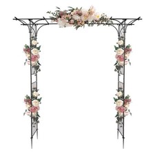 206*41*208cm Garden Flat Roof Iron Arches Tubular Frame Climbing Plant Archway