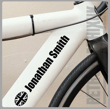 Bike Frame Name Stickers – Set of 3 – Custom Vinyl Decals for Cycles