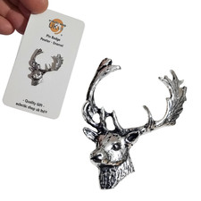 Fallow deer pin - pin, pewter
