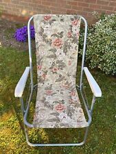 Vintage Retro Funky Floral Folding Garden Deck Chair Camping Beach 70s VW
