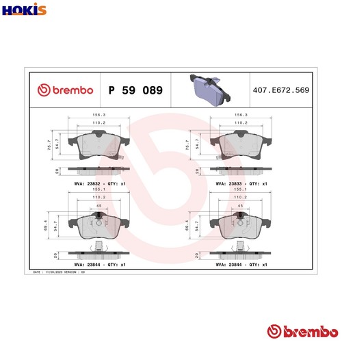 Brake pad set - pad, disc