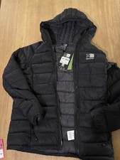 Karrimor Kids Warm Down Jacket Black Grey Lining Age 13
