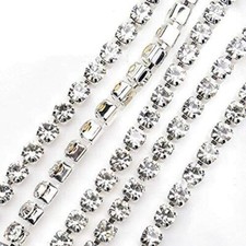 Diamante Rhinestone Chain Trim Sew On 1 Meter x 3mm