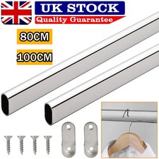 Wardrobe Rail Oval 30x15