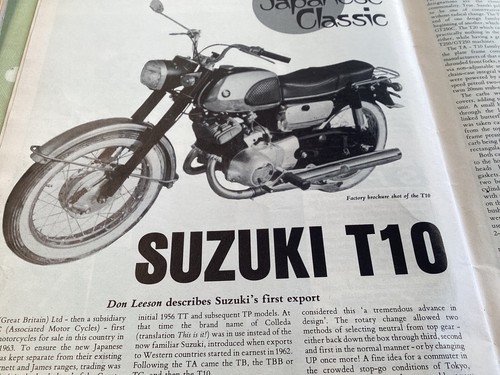 Suzuki t10 motorcycle magazine - motorcycle,