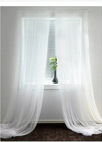 Ikea lill curtains sheer - curtains, white