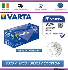 1x / 2x SR521SW SR 63 VARTA V379 / 379 SR 521 Watch cell / Battery  