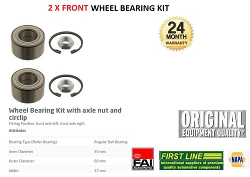 Front axle wheel bearings - front,