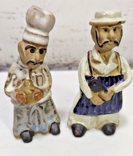 Vintage UK  Tremar Pottery Chef and Butcher Art Pottery Figurines Sold as Set