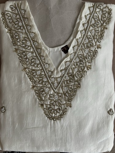 White punjabi suit - white, with