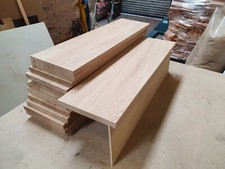 Solid Wood Oak Timber Stair Cladding 1000mm, Wooden Staircase Tread