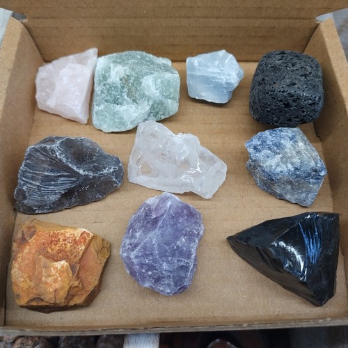 Rough rock crystals collection - crystals,