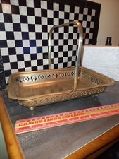 Vintage Silver Plate Tray S&B Ornate Footed Rectangle 11 X 8 Inch