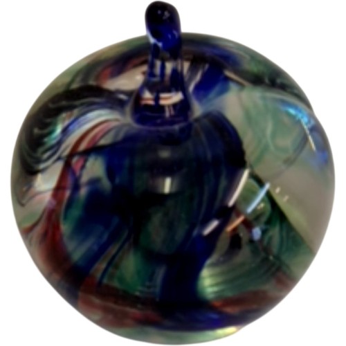 Multicoloured glass apple - multicoloured,