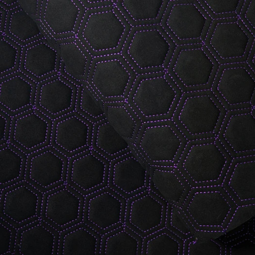 Faux alcantara suede quilted - faux,