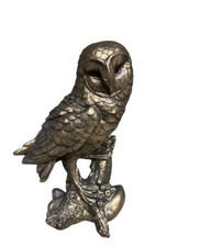 Bronze Colour Owl Statue Ornament Figurine The Leonardo Collection Reflections