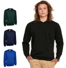 Mens V Neck Sweatshirt Plain