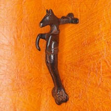 Running Horse Shape Antique Repro Handmade Brass Window Almirah Door Handle