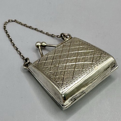 Miniature purse stamp - purse, box
