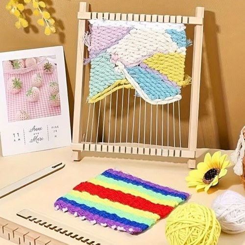 Wooden weaving loom - loom,