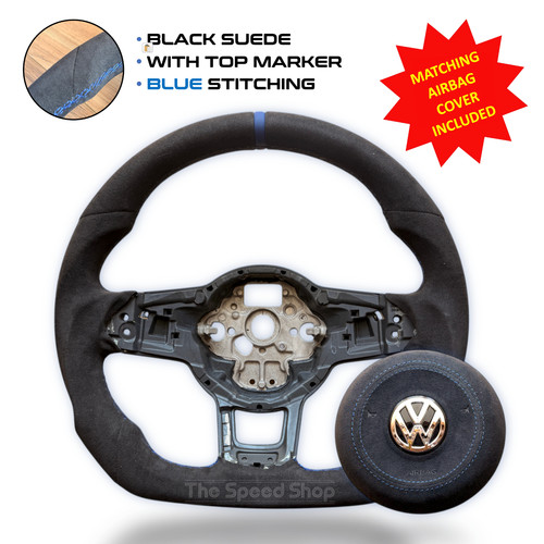 Suede steering wheel - wheel, vw