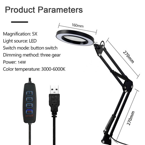 Magnifying glass lamp - 5x,
