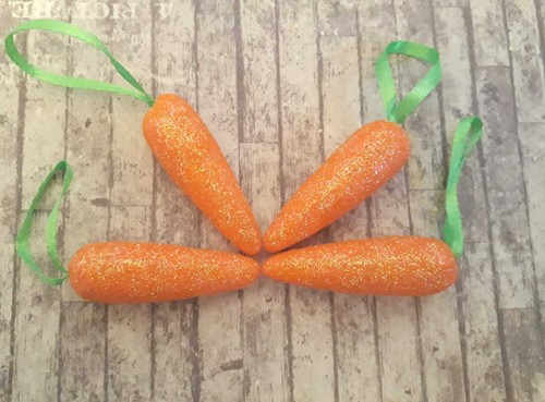 Easter carrot decorations - carrot, x8