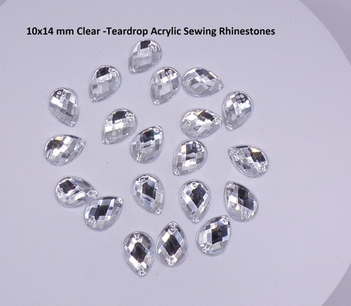 Teardrop clear 14 mm - teardrop, 10*14