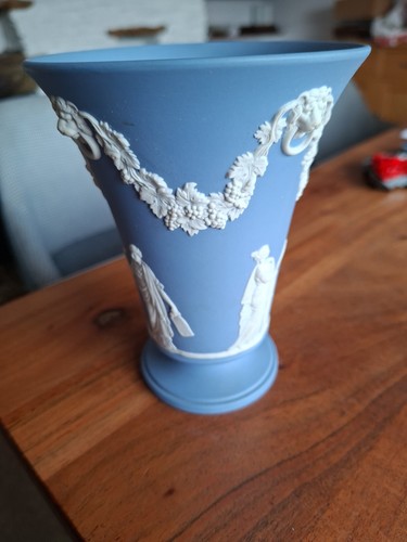 Wedgewood blue and white - and,