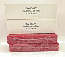 2 - 1-lb blocks Blended Wax - Red Cheese Wax  BW-130J05