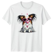 Cute Papillon Dog Wearing