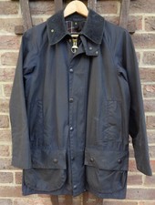 BARBOUR BEAUFORT NAVY BLUE WAXED JACKET C34